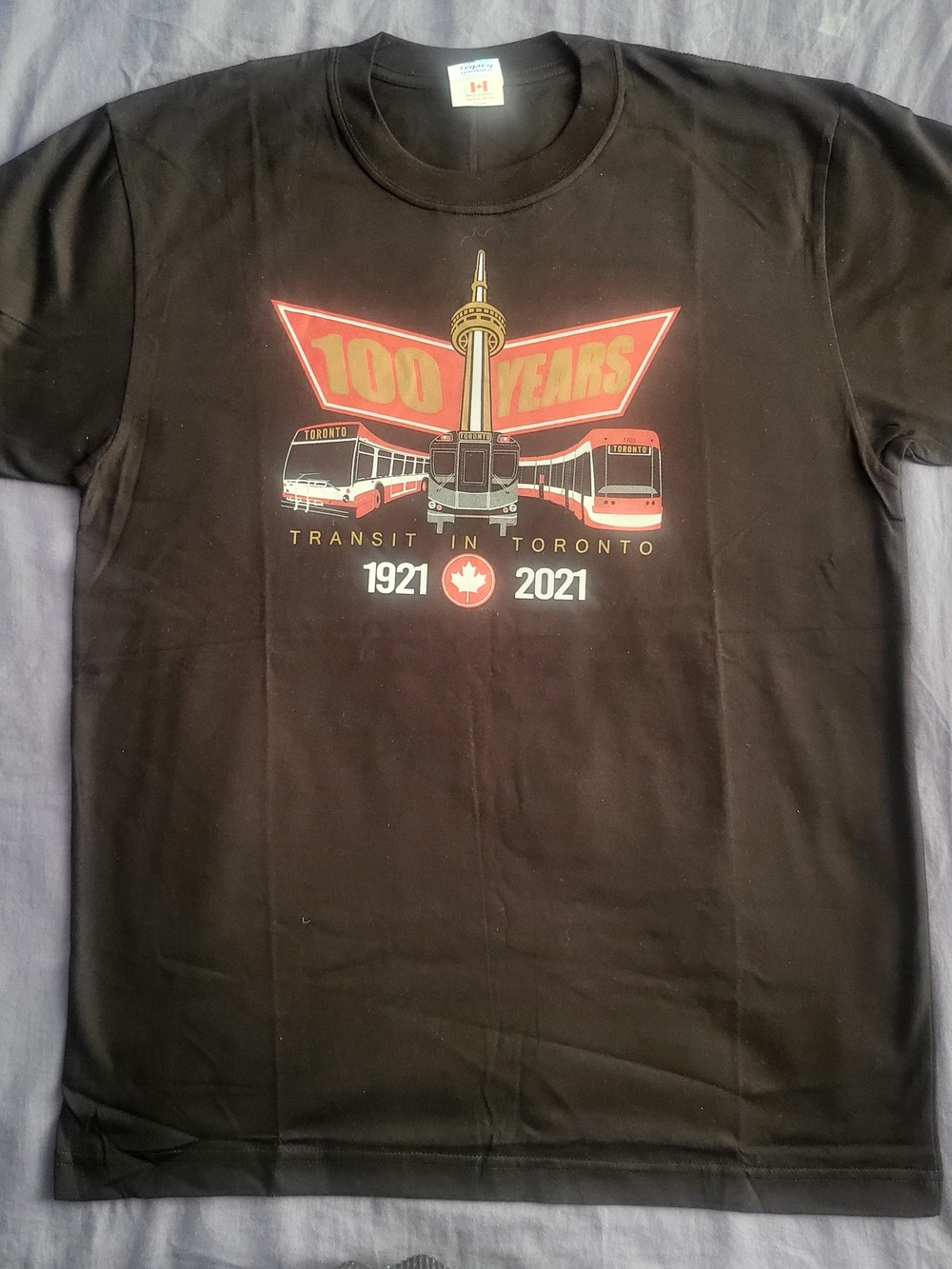 Toronto Transit 100 Years Graphic Tee - Black